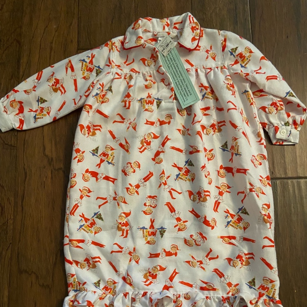 NWT Pottery Barn Kids Elf on the shelf night gown size 2T